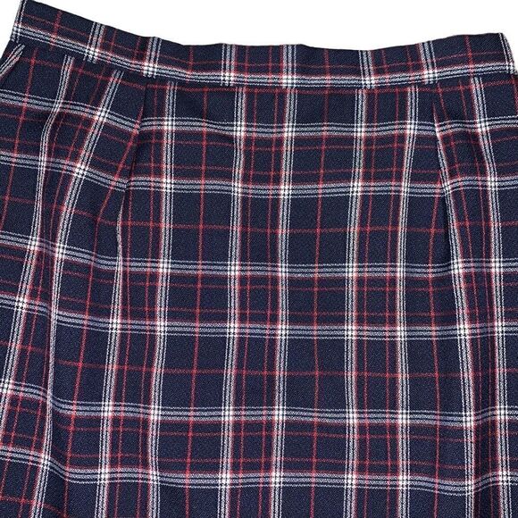 PAUL HARRIS DESIGN plaid red, white & blue straight skirt 4 - Picture 8 of 8